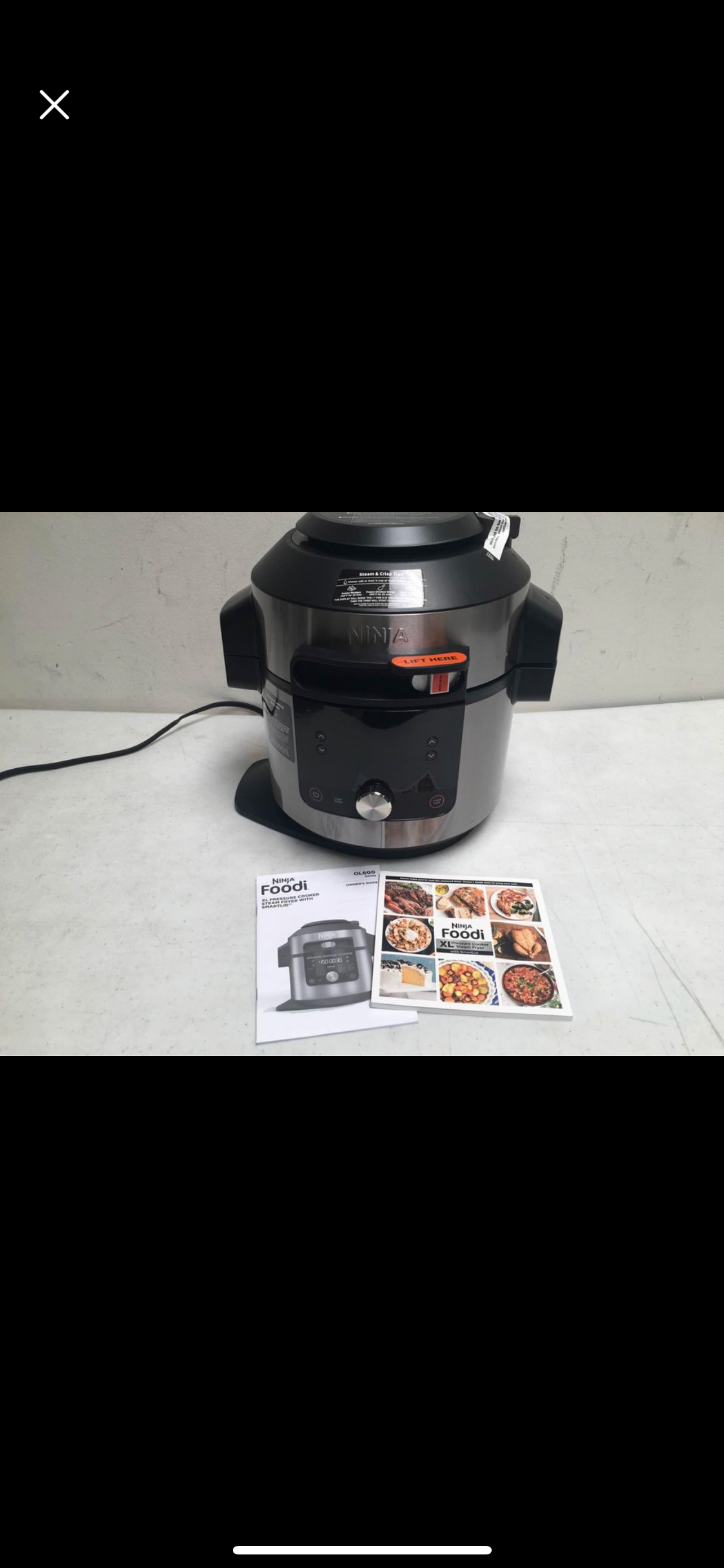 Ninja Foodi SmartLid Steam Fryer Deluxe Reversible Rack OL601